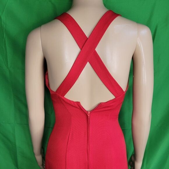 Jessica McClintock Gunne‎ Sax red trumpet silhouette  party/prom dress. - Picture 6 of 13